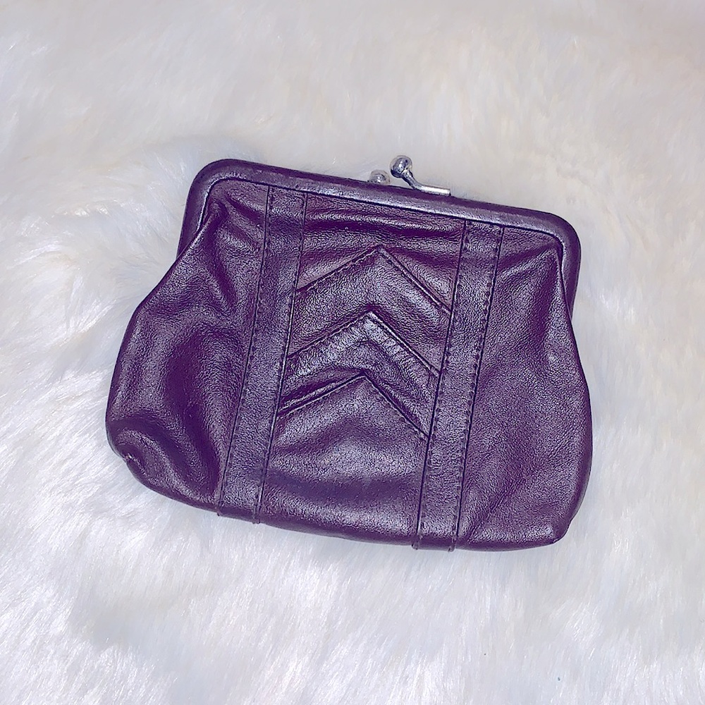 Vintage 50’s/60’s Genuine Leather:Suede Silver Snap-Lock👝Coin👛Pouch💄Makeup